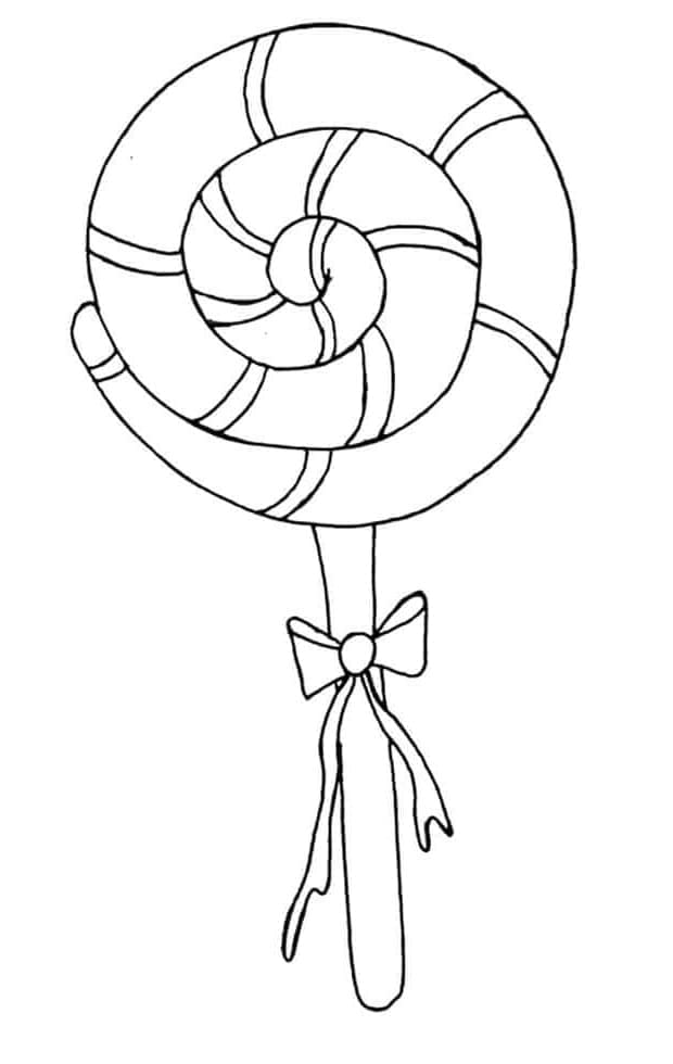 Disegno di lecca-lecca da stampare gratis da colorare