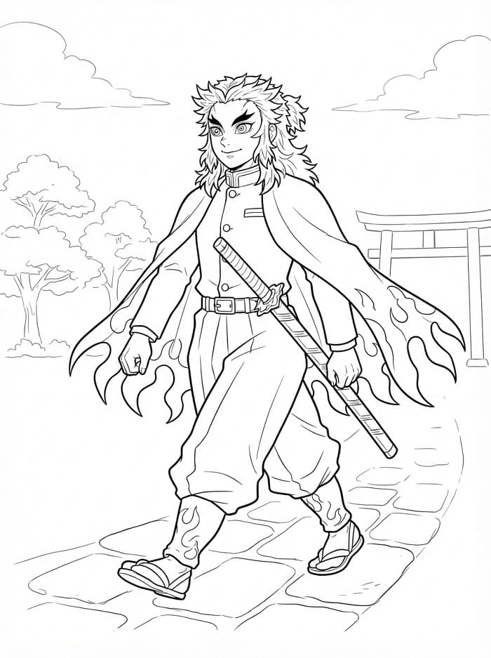 Figo Kyojuro Rengoku da colorare