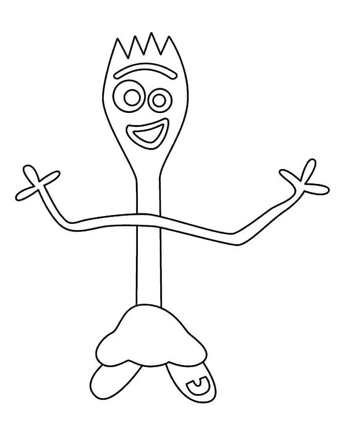 Forky di Toy Story 5 da colorare