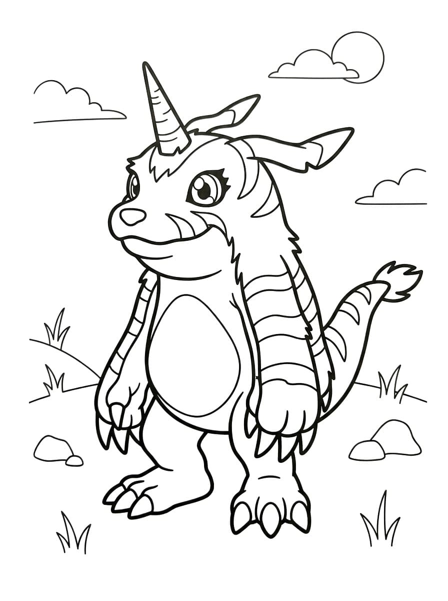 Gabumon Digimon da colorare