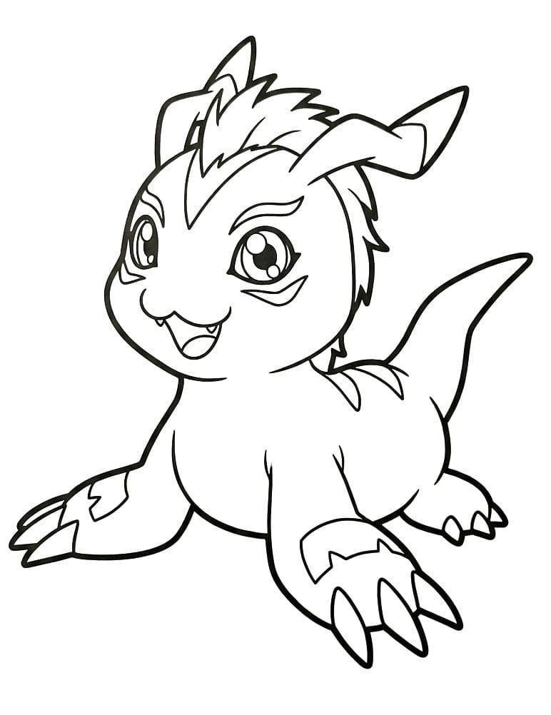 Gomamon di Digimon da colorare