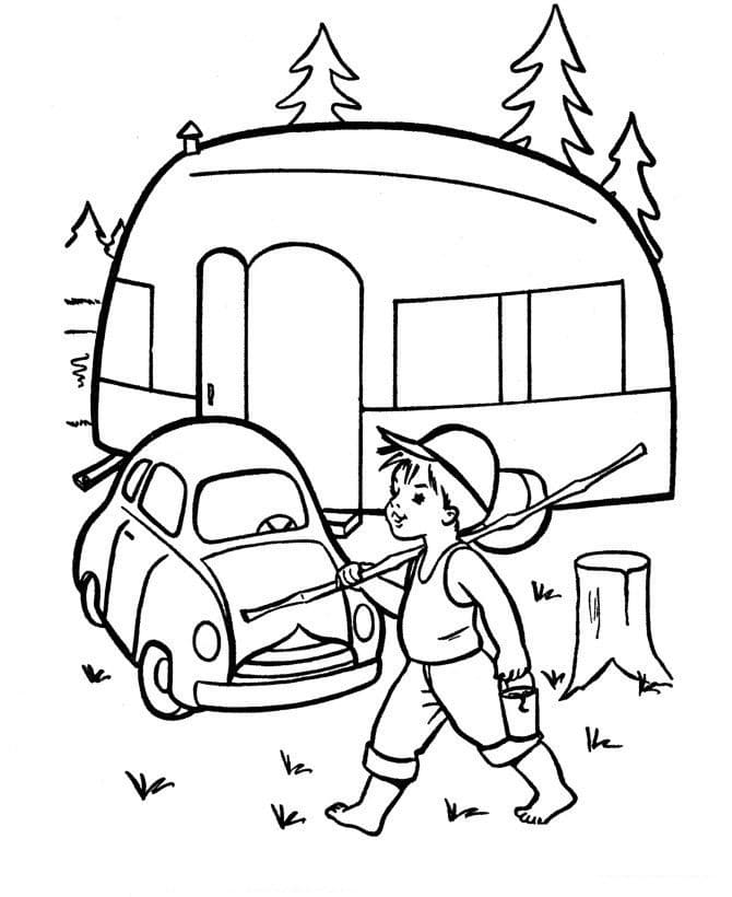 Gratis Campeggio per Bimbi da colorare