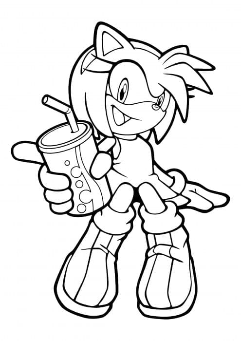 Immagine Gratuita Amy Rose da colorare