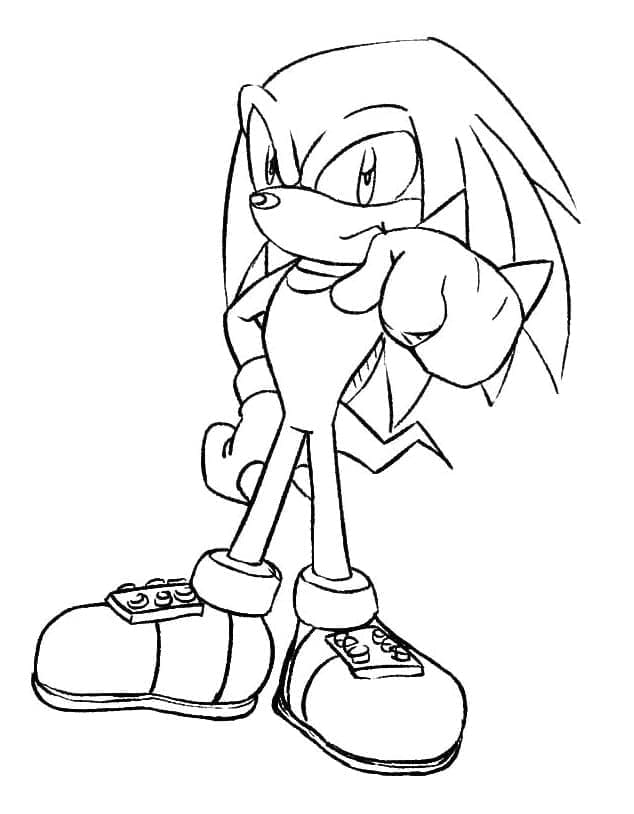 Immagine Gratuita Knuckles da colorare