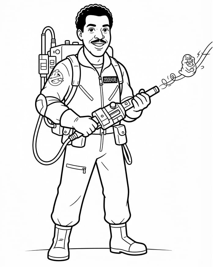 Immagine Gratuita di Ghostbusters da colorare