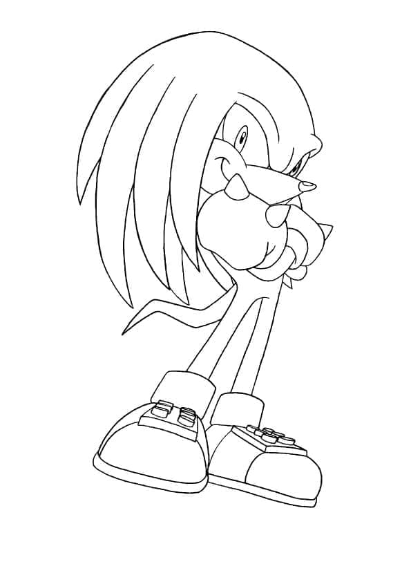 Immagine Gratuita di Knuckles da colorare