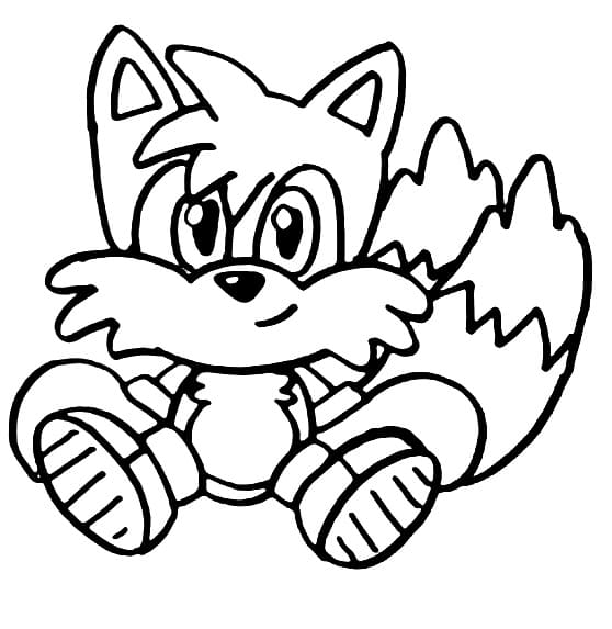 Immagine Gratuita di Tails da colorare