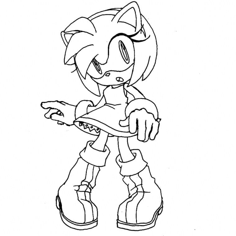Immagine Libera di Amy Rose da colorare