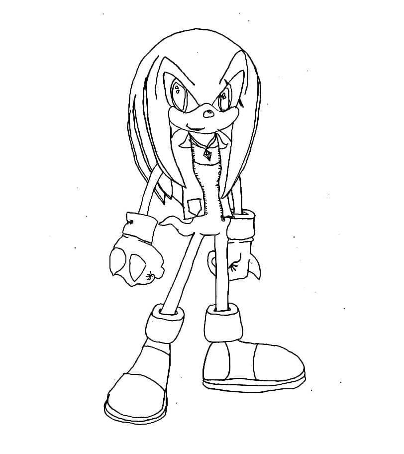 Immagine Libera di Knuckles da colorare