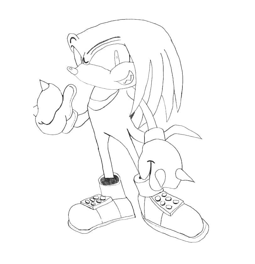 Immagine Stampabile Knuckles da colorare
