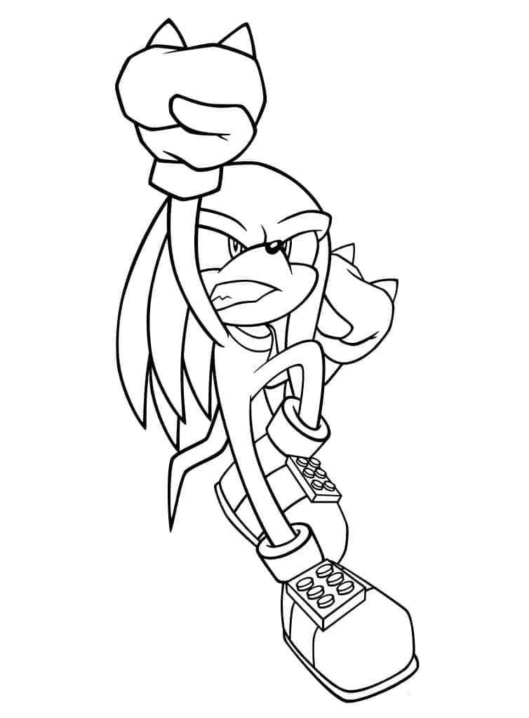 Immagine Stampabile di Knuckles da colorare