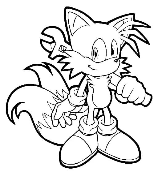Immagine Stampabile di Tails da colorare