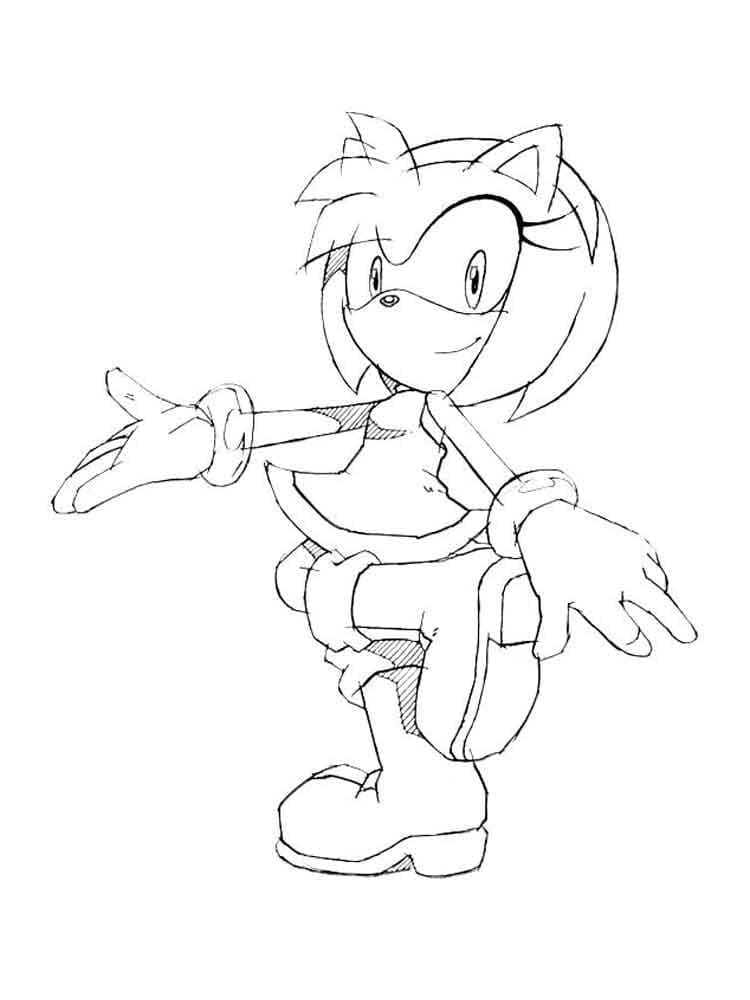 Immagine di Amy Rose da colorare