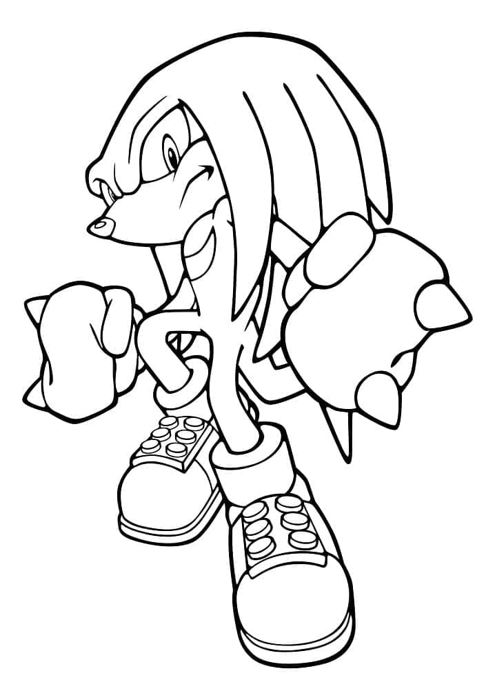Immagine di Knuckles da colorare