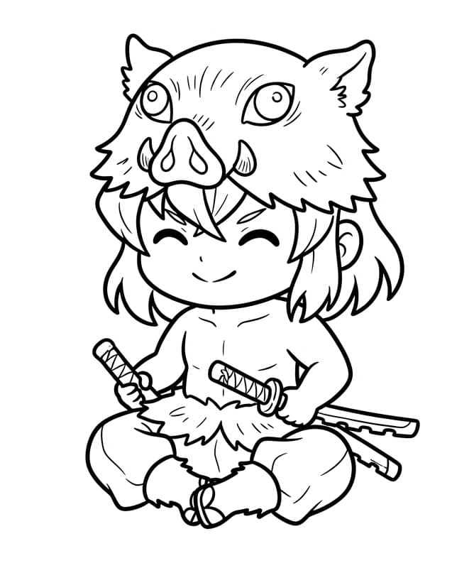 Inosuke Versione Stampabile da colorare