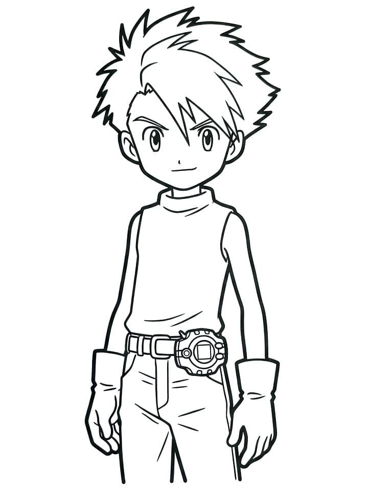 Ishida Yamato Digimon da colorare