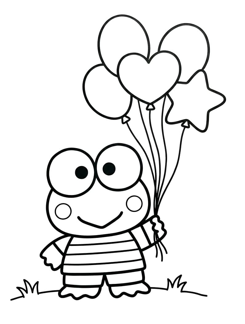 Keroppi Incantevole da colorare