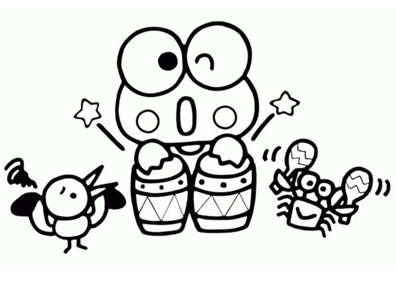 Keroppi Libero per Bambini da colorare