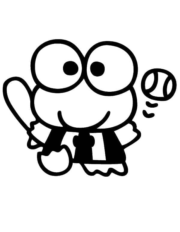 Keroppi Proveniente da Sanrio da colorare