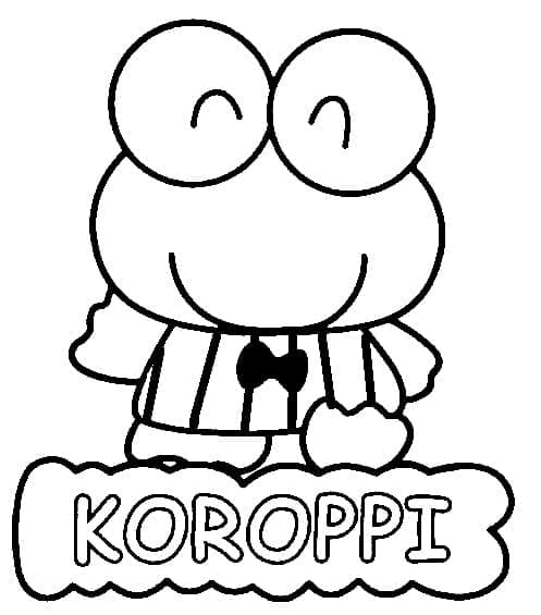 Keroppi Stampabile per Bambini da colorare