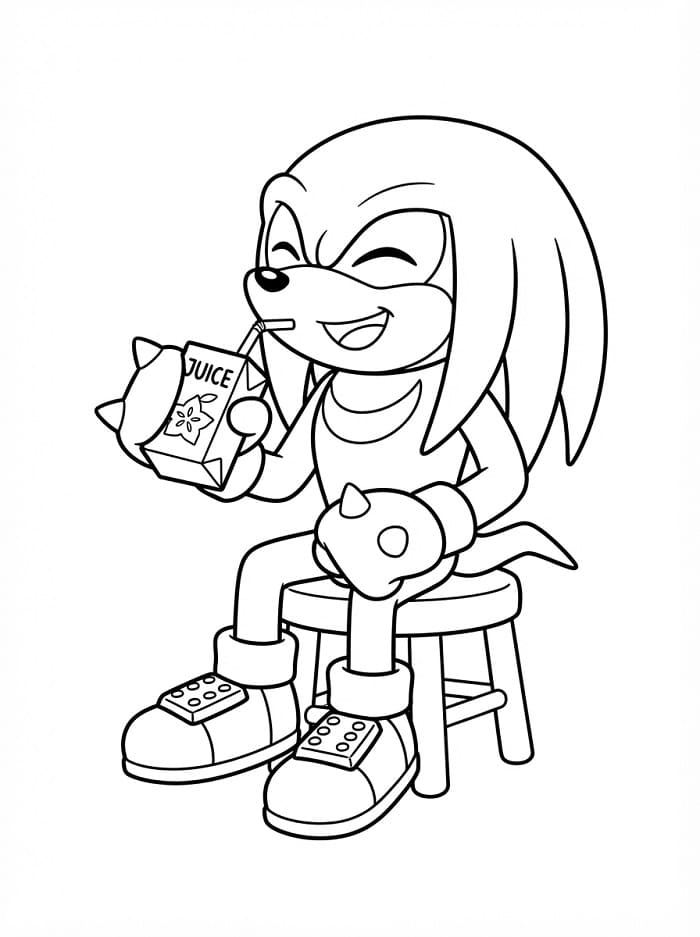 Knuckles Facile da colorare