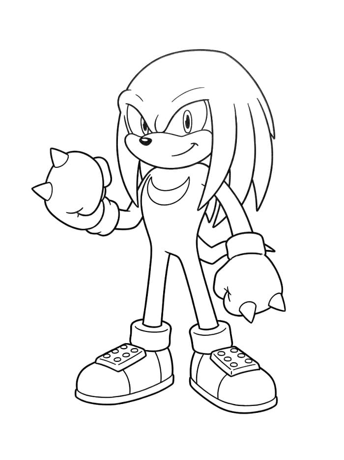 Knuckles Figo da colorare