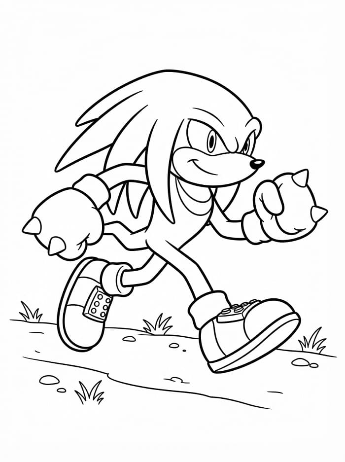 Knuckles Gratis da colorare