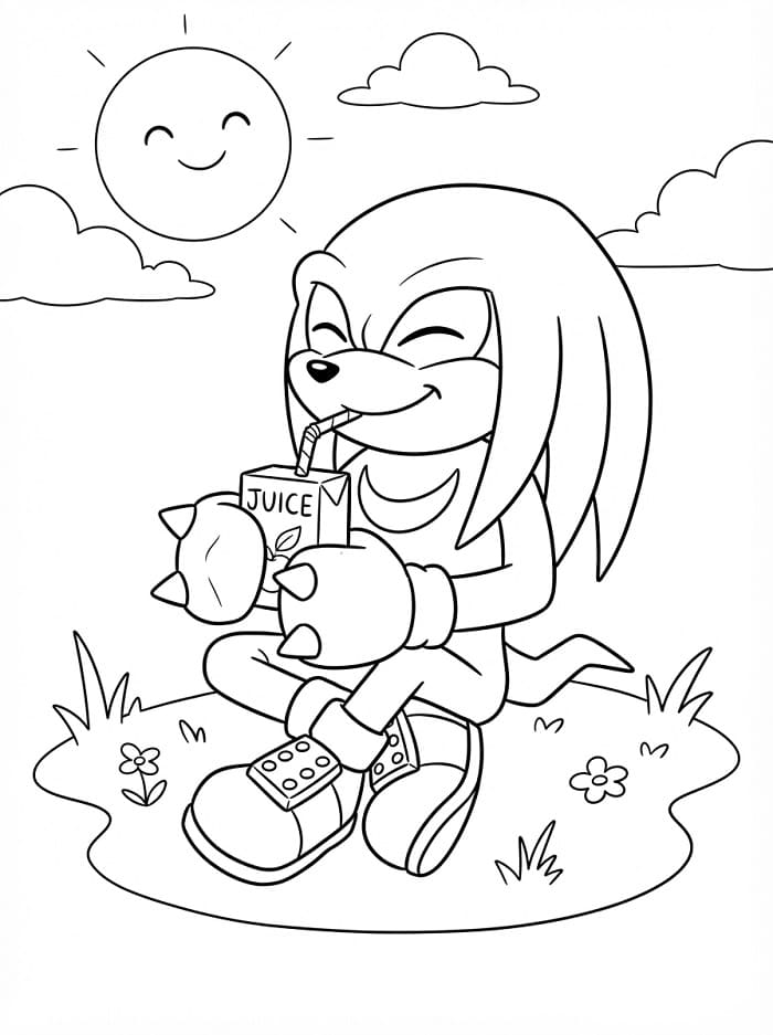 Knuckles Gratuito da colorare