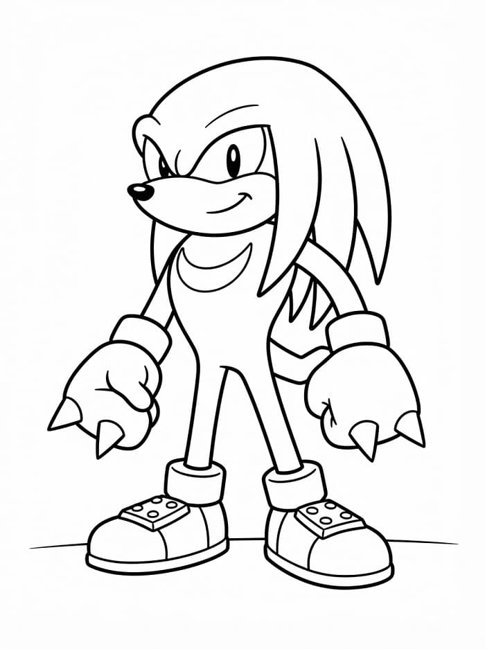 Knuckles da colorare