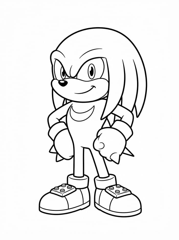 Knuckles Sorprendente da colorare