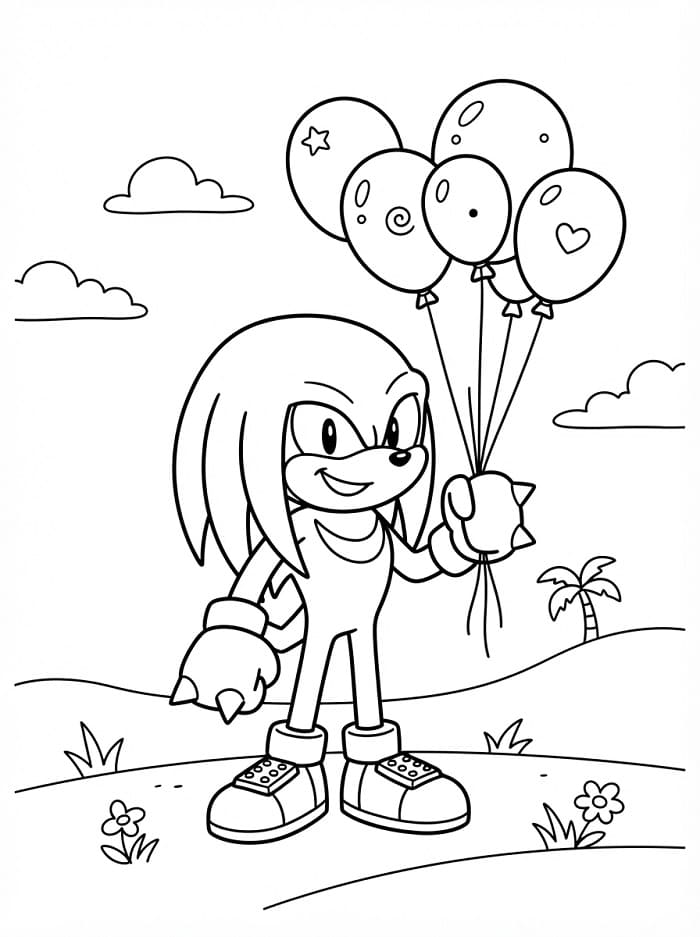 Knuckles Stampabile da colorare