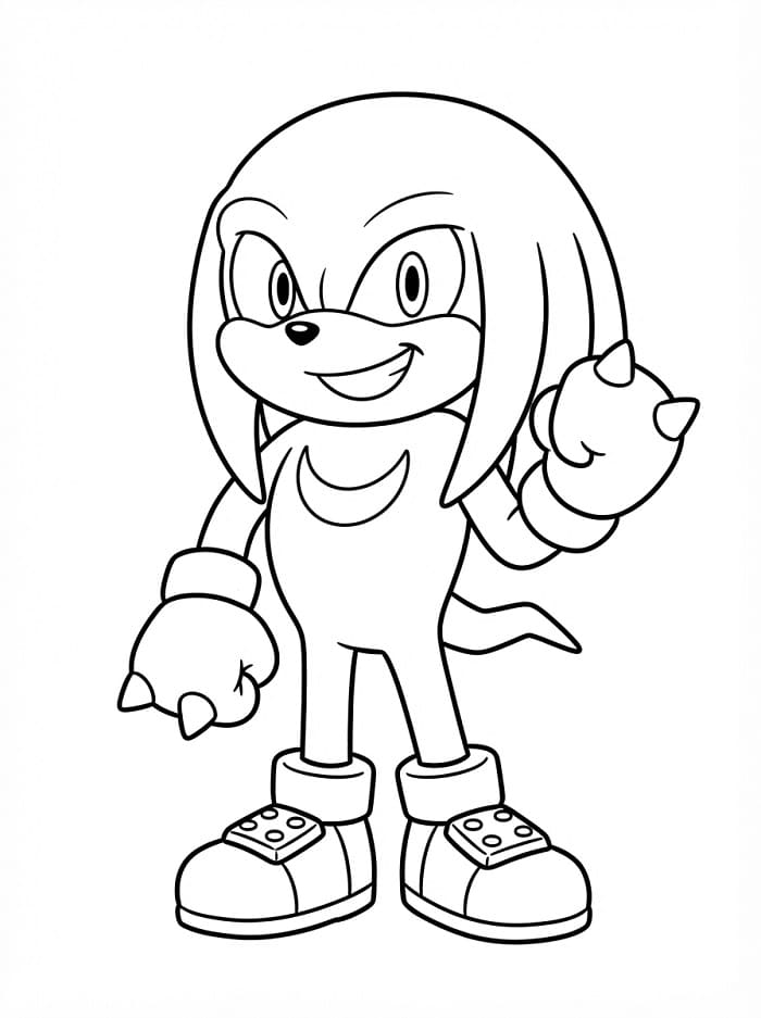 Knuckles da Sonic da colorare