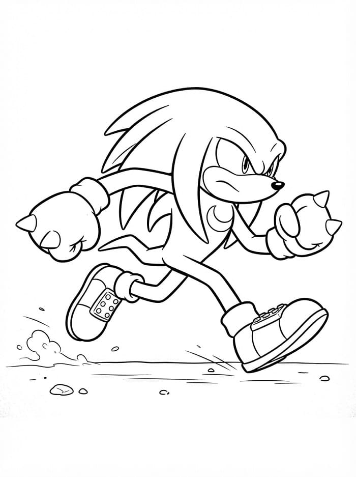 Knuckles da Stampare da colorare