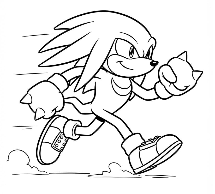 Knuckles in Regalo da colorare