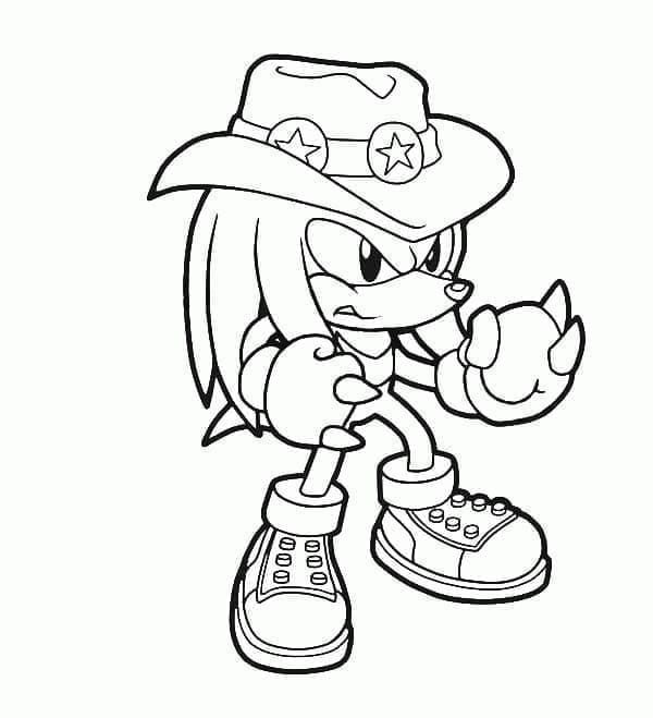 Knuckles per Bambini di 1 Anno da colorare