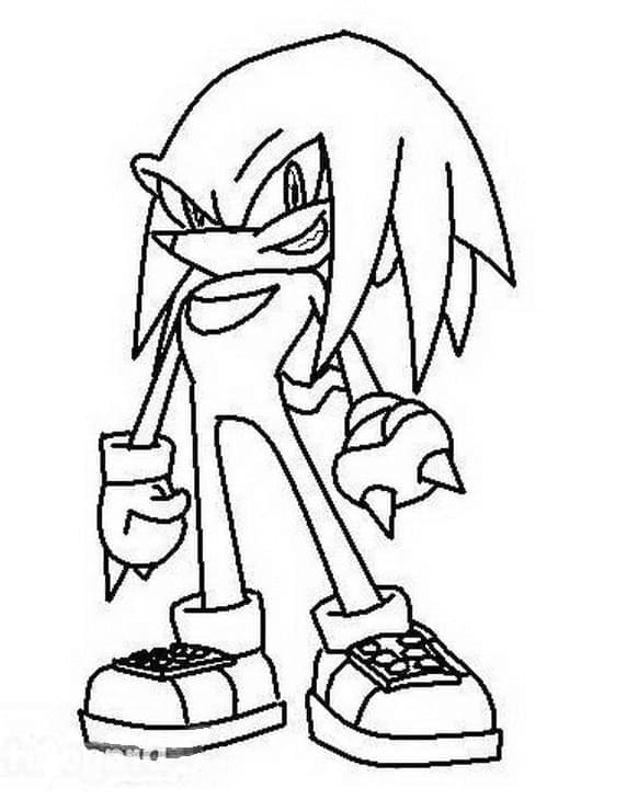 Knuckles per Bambini di 2 Anni da colorare