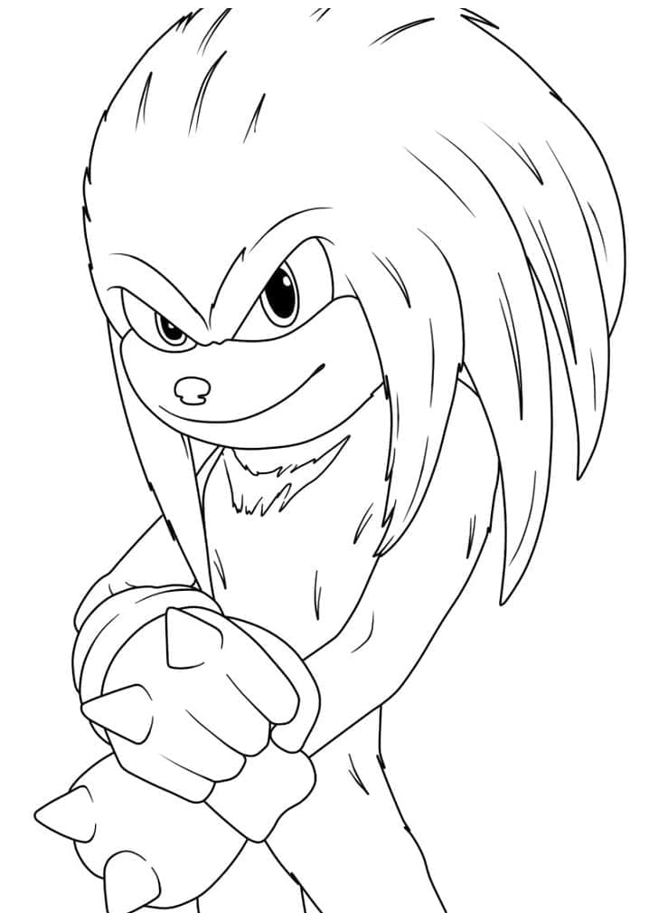 Knuckles per Bambini di 3 Anni da colorare