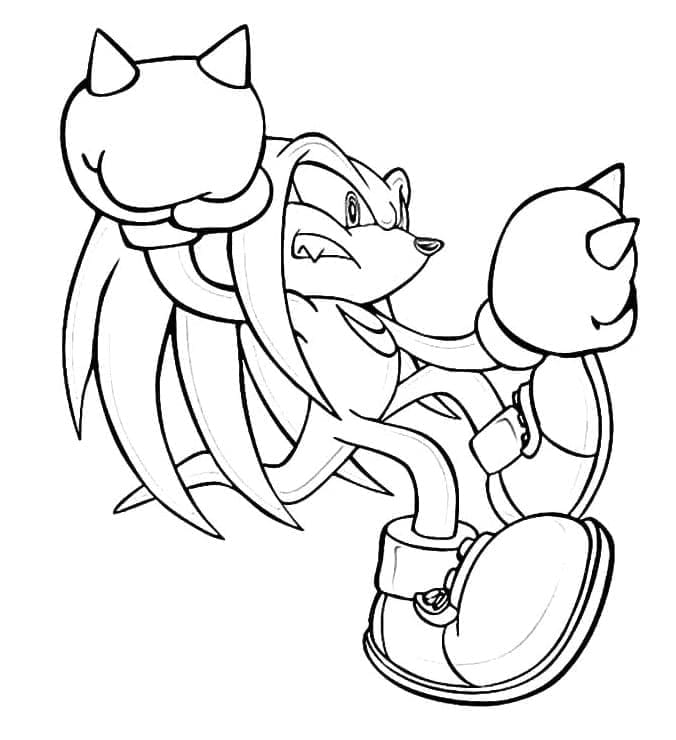Knuckles per Bambini di 4 Anni da colorare