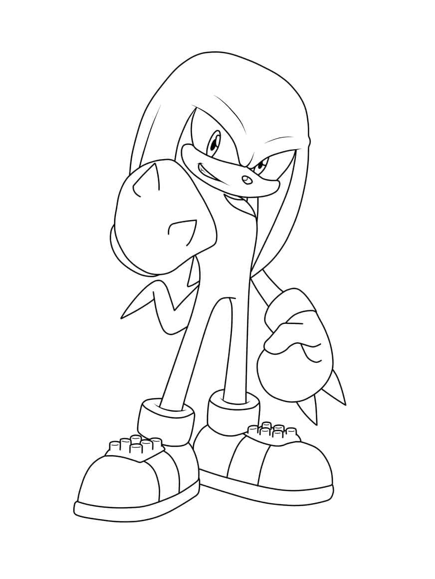 Knuckles per Bambini da colorare