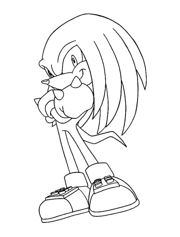 Knuckles per la Stampa da colorare