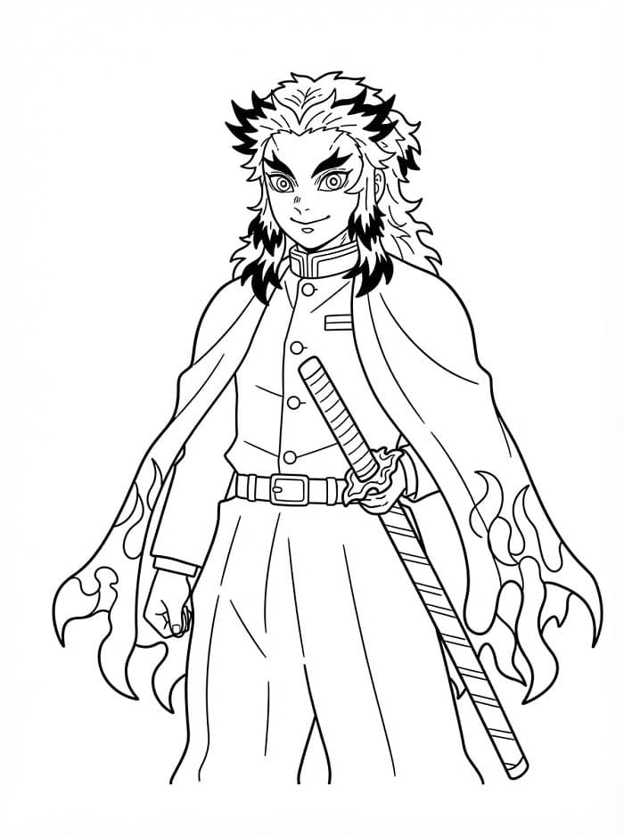 Kyojuro Rengoku Stampabile da colorare