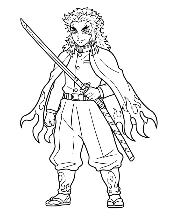 Kyojuro Rengoku da colorare