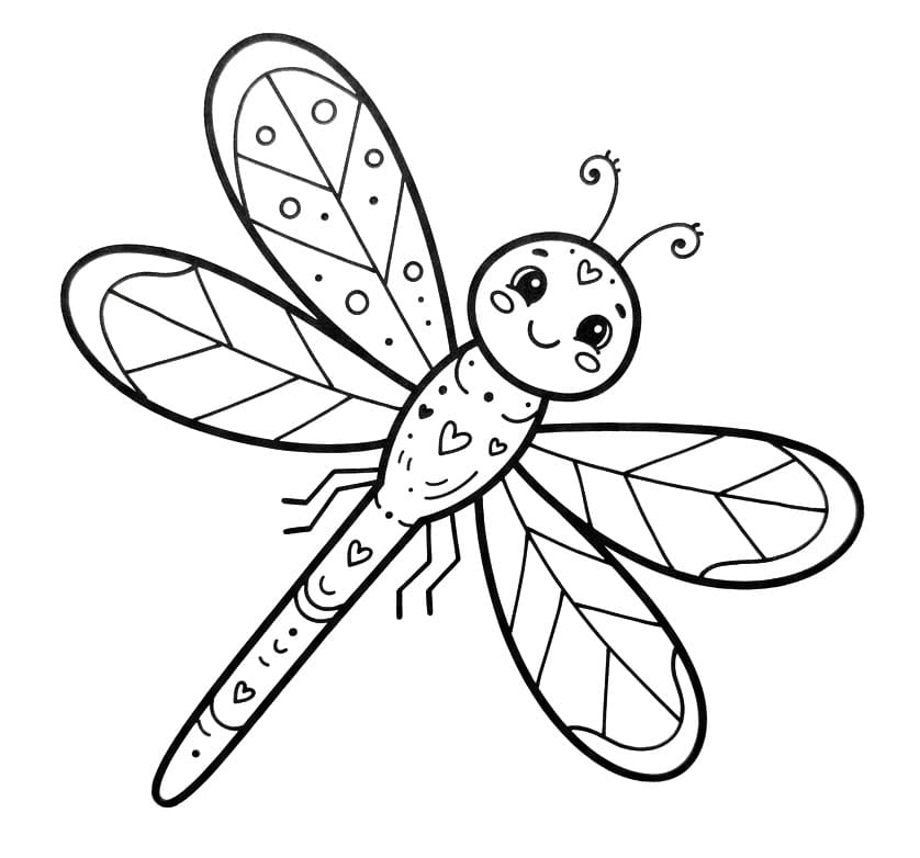 Libellula Fantastica da colorare