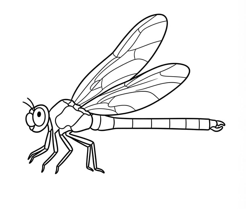 Libellula Meravigliosa da colorare