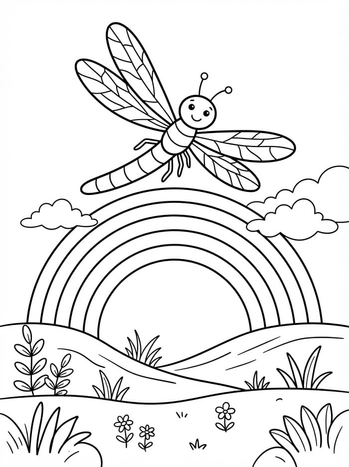 Libellula Versione Stampabile da colorare