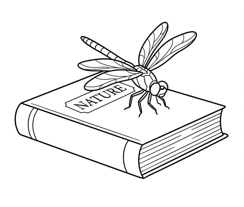 Libellula Volante da colorare