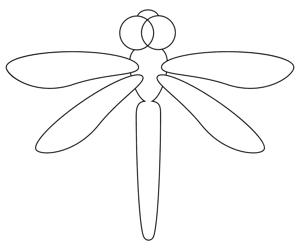 Libellula per Bambini di 1 Anno da colorare