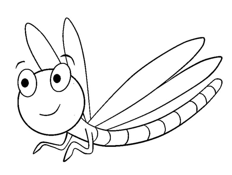 Libellula per Bambini di 4 Anni da colorare