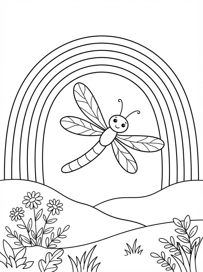 Libellula per la Stampa da colorare