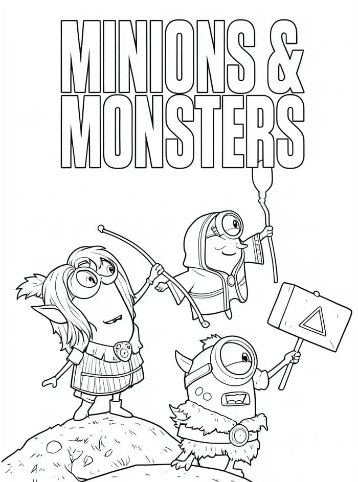 Minions e Monsters (22) da colorare